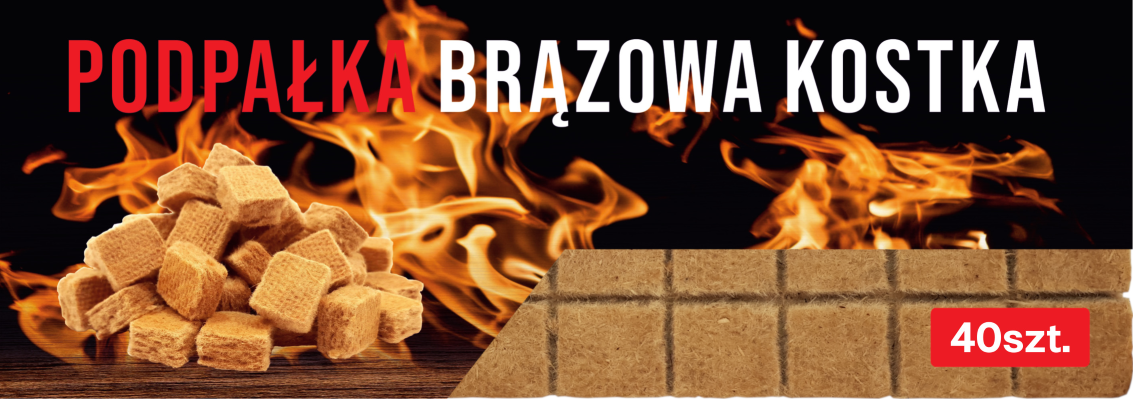 Brązowa ekologiczna rozpałka - 40 kostek
