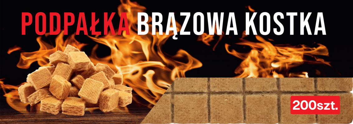 Brązowa ekologiczna rozpałka - 200 kostek