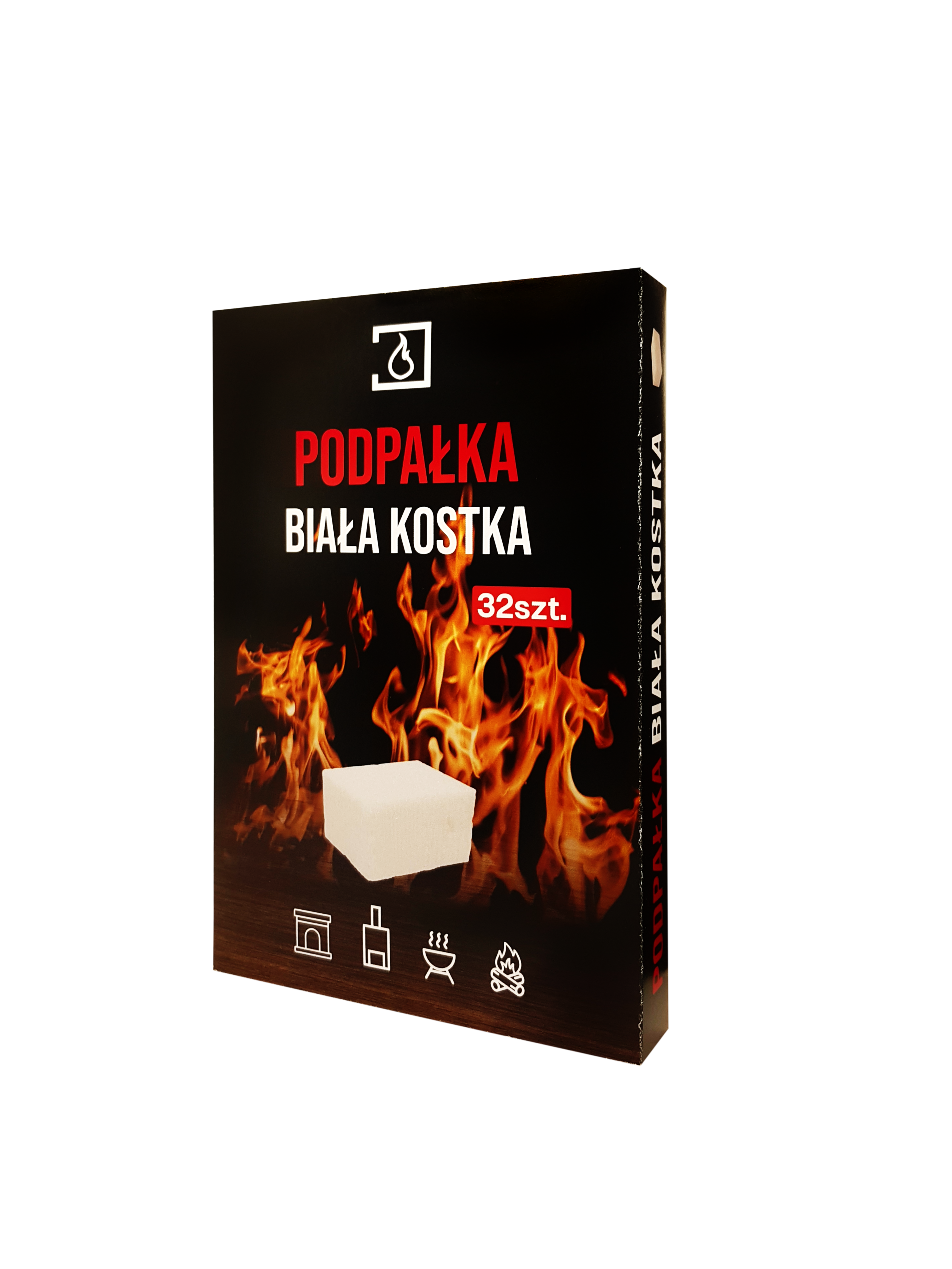 Biała rozpałka w kostkach - 32 sztuki.